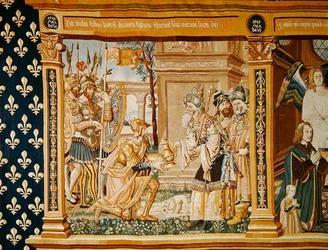 Abraham empfängt Brot und Wein von Melchisedek (Detail)